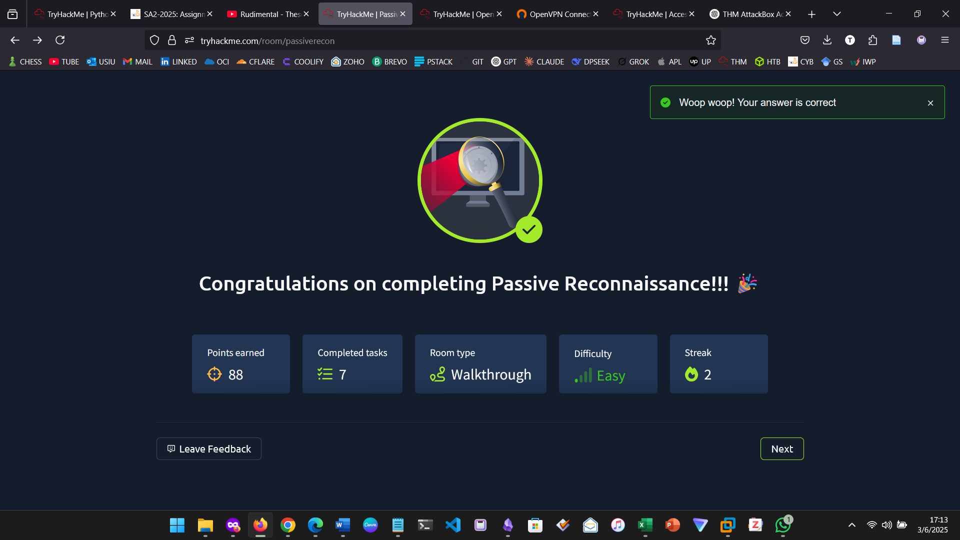 Completion Screenshot